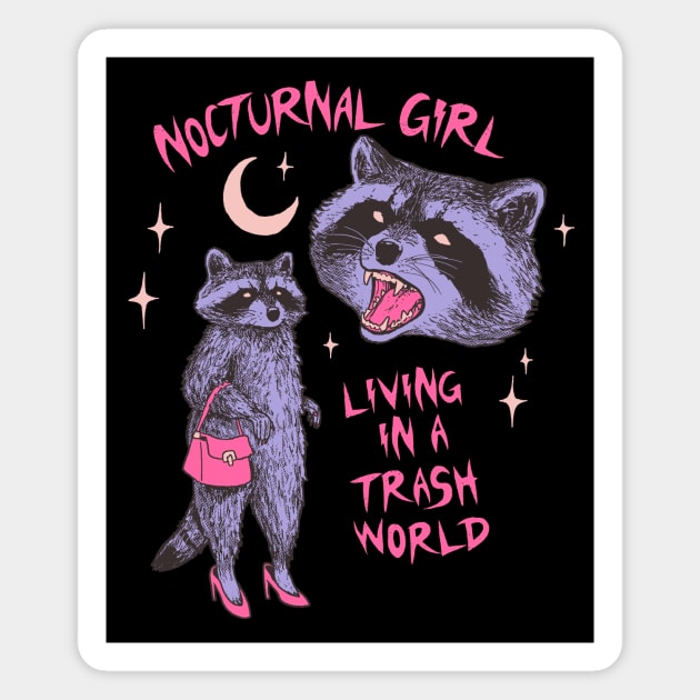 Nocturnal Girl Magnet by Hillary White Rabbit